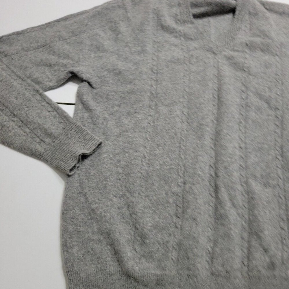 Jon Hatmaker Cardigan Mens Store Large Grey Lambswool Long Sleeve Sweater - Picture 6 of 12